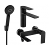 Mexen Zero R40 set za kadu, crni - 71103R40-70