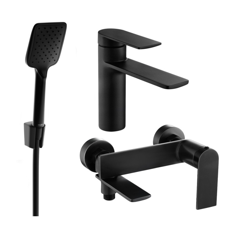 Mexen Zero R62 vannikomplekt, must - 71103R62-70