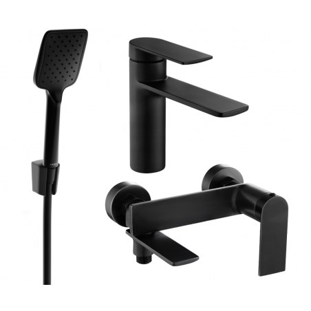 Mexen Zero R62 vannikomplekt, must - 71103R62-70