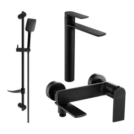 Mexen Zero DF62 conjunto de bañera, negro - 7113DF62-70