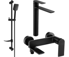 Mexen Zero DF62 vannikomplekt, must - 7113DF62-70