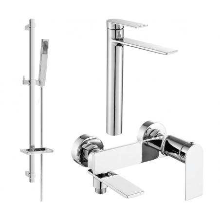 Mexen Zero DQ02 Bathtub Set, Chrome - 7113DQ02-00
