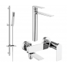 Mexen Zero DQ02 bath set, chrome - 7113DQ02-00