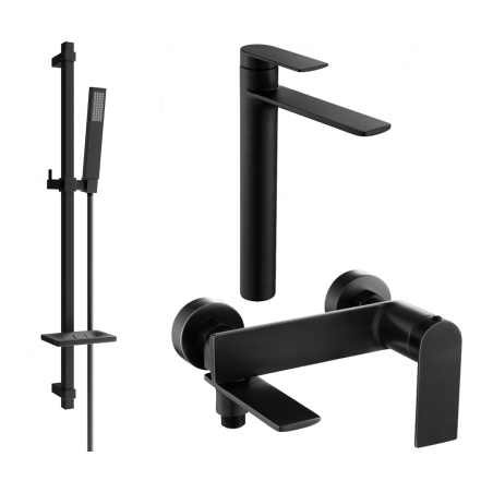 Mexen Zero DQ02 set da bagno, nero - 7113DQ02-70