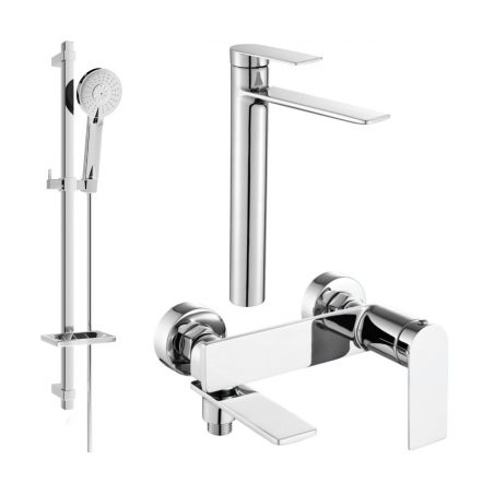 Mexen Zero DQ40 Bath Set, Chrome - 7113DQ40-00