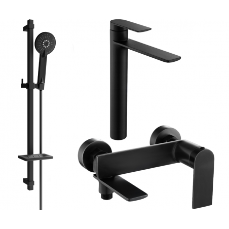 Mexen Zero DQ40 conjunto de bañera, negro - 7113DQ40-70