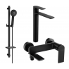 Mexen Zero DQ40 conjunto de bañera, negro - 7113DQ40-70