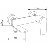 Mexen Zero DS70 bath set, chrome - 7113DS70-00