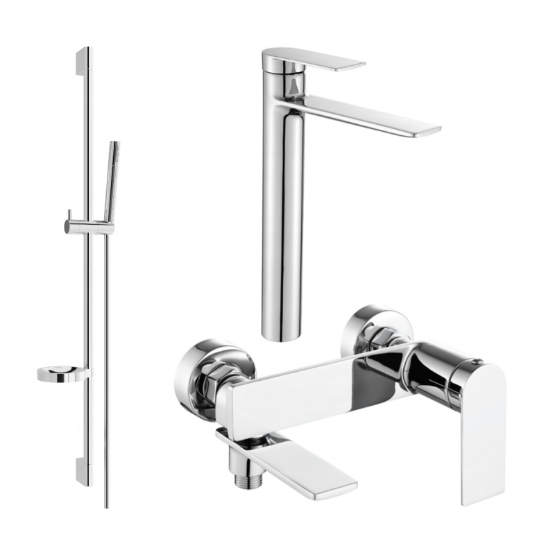 Mexen Zero DS70 bath set, chrome - 7113DS70-00