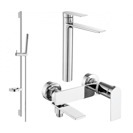 Mexen Zero DS70 bath set, chrome - 7113DS70-00