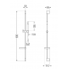 Mexen Zero DS70 Bathtub Set, Black - 7113DS70-70