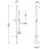 Mexen Zero DF70 tuš set, crni - 71114DF70-70