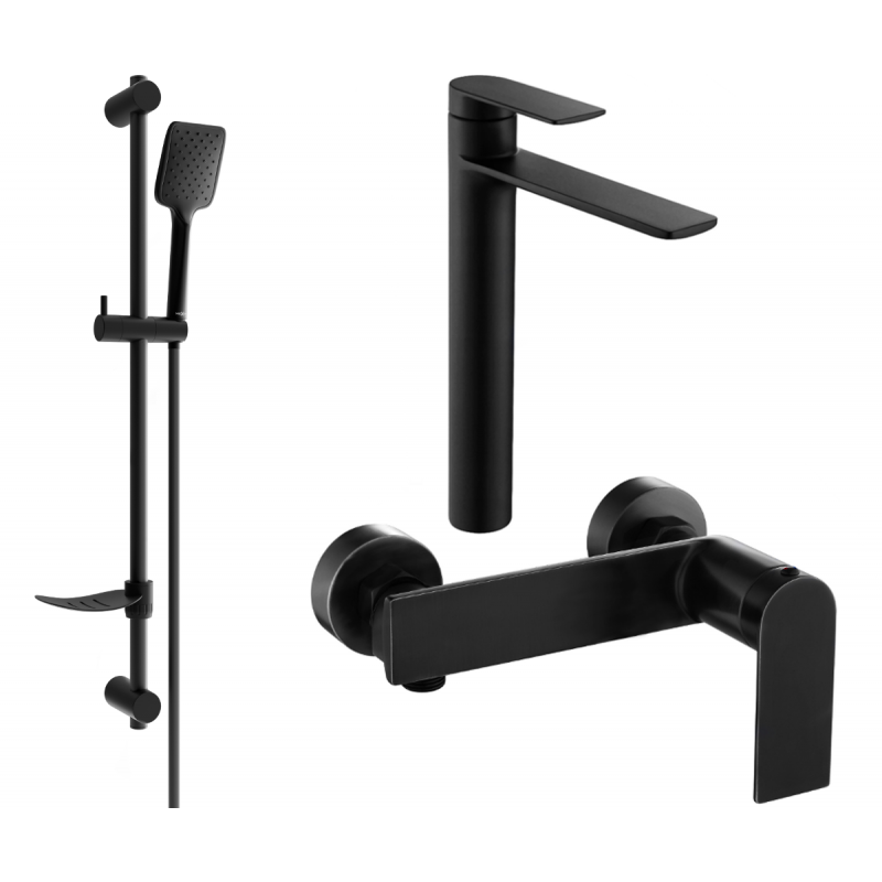 Mexen Zero DF62 conjunto de ducha, negro - 71114DF62-70