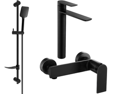 Mexen Zero DF62 Duschset, schwarz - 71114DF62-70