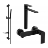 Mexen Zero DF70 shower set, black - 71114DF70-70