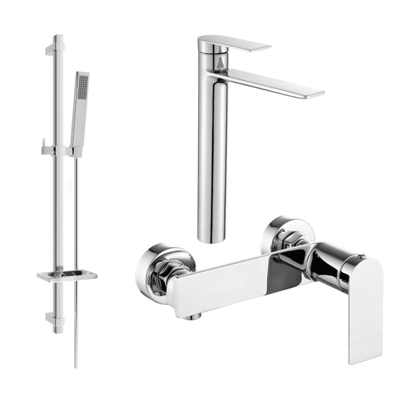 Mexen Zero DQ02 tuš set, krom - 71114DQ02-00