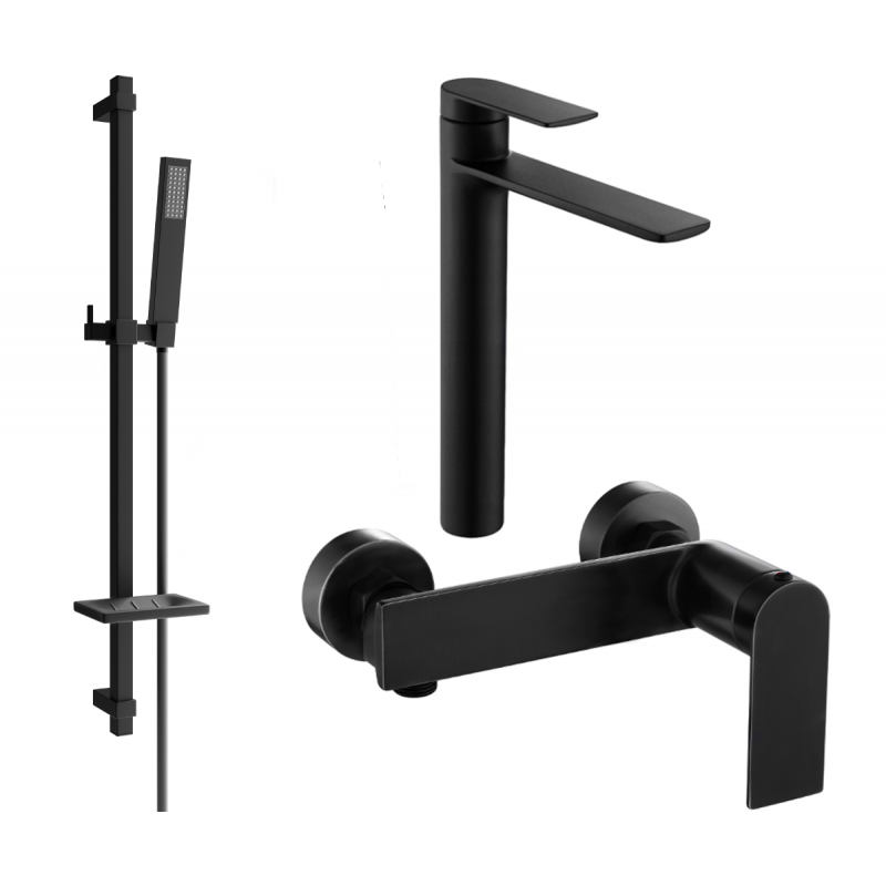 Mexen Zero DQ02 ensemble de douche, noir - 71114DQ02-70