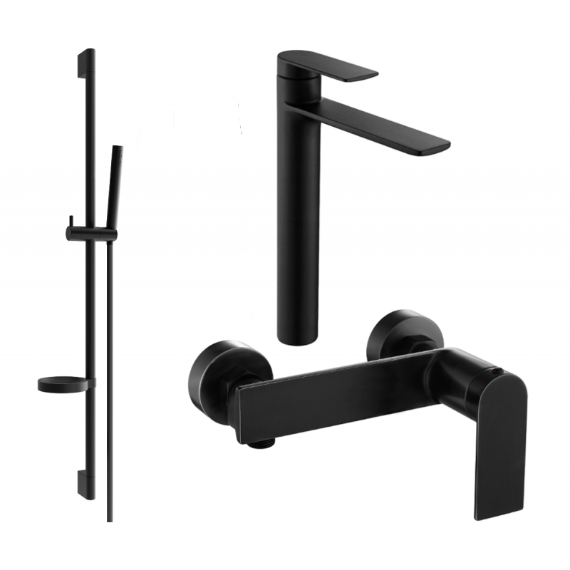 Mexen Zero DS70 conjunto de ducha, negro - 71114DS70-70