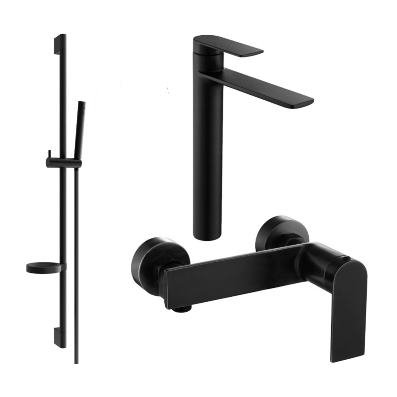 Mexen Zero DS70 tuš set, crni - 71114DS70-70