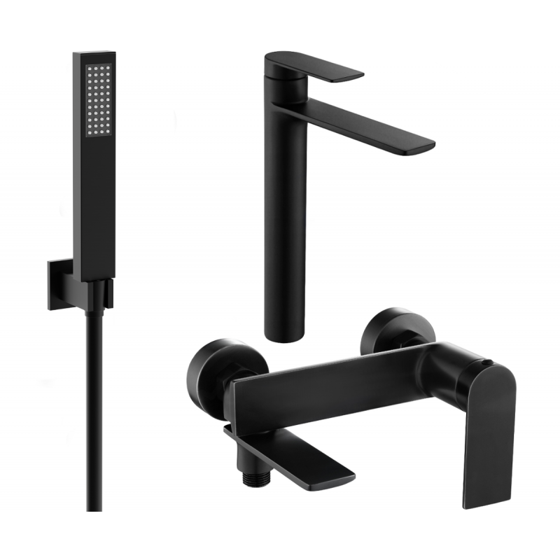 Mexen Zero R02 conjunto de bañera, negro - 71113R02-70