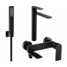 Mexen Zero R02 bathtub set, black - 71113R02-70