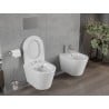 Mexen Rico wc-pot Rimless met langzaam sluitende dunne zitting, duroplast, wit glanzend - 30720400