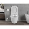 Mexen Rico wc-pot Rimless met langzaam sluitende dunne zitting, duroplast, wit glanzend - 30720400