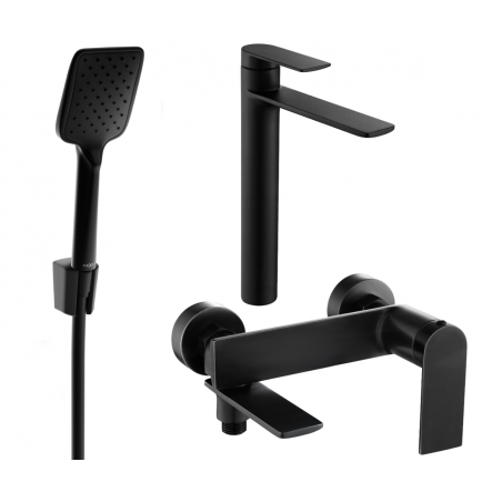 Mexen Zero R62 bath set, black - 71113R62-70