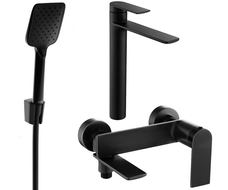 Mexen Zero R62 Badewannen-Set, schwarz - 71113R62-70