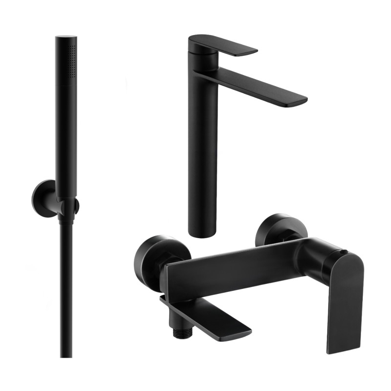 Mexen Zero R70 vannikomplekt, must - 71113R70-70