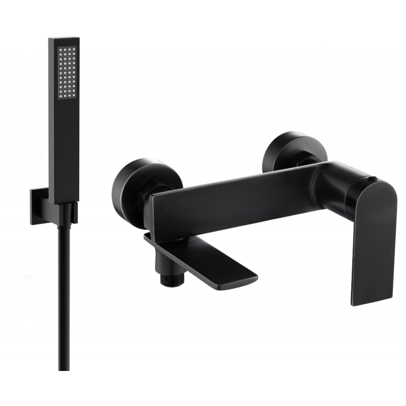 Mexen Zero R02 robinet de baignoire avec ensemble de douche, noir - 7113R02-70