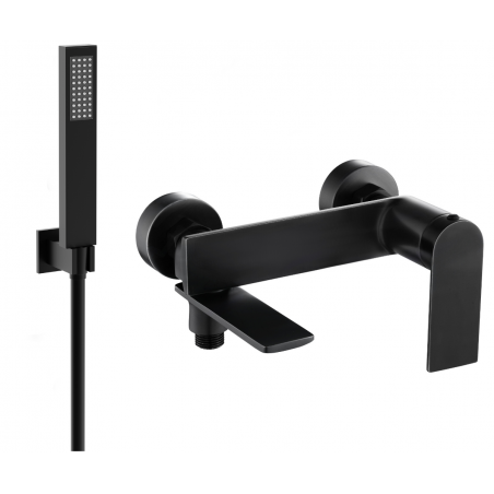 Mexen Zero R02 bath tap with shower set, black - 7113R02-70
