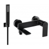 Mexen Zero R02 bath tap with shower set, black - 7113R02-70