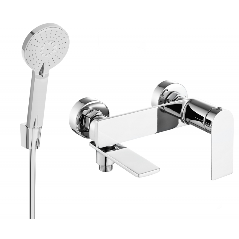 Mexen Zero R40 bath tap with shower set, chrome - 7113R40-00