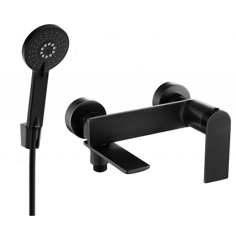 Mexen Zero R40 robinet de baignoire avec ensemble de douche, noir - 7113R40-70