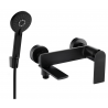 Mexen Zero R40 bath tap with shower set, black - 7113R40-70