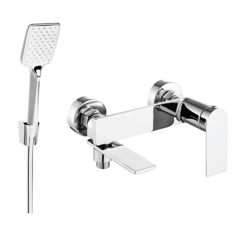Mexen Zero R62 bateria wannowa z zestawem prysznicowym, chrom - 7113R62-00