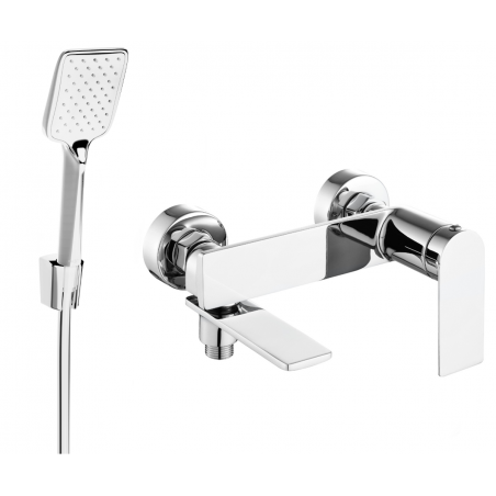 Mexen Zero R62 badkarblandare med duschset, krom - 7113R62-00