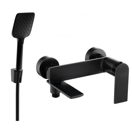 Mexen Zero R62 rubinetto da bagno con set doccia, nero - 7113R62-70