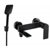 Mexen Zero R62 bath faucet with shower set, black - 7113R62-70
