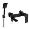 Mexen Zero R62 bath mixer with shower set, black - 7113R62-70