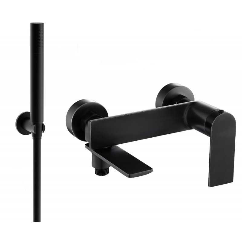 Mexen Zero R70 Badewannenarmatur mit Duschset, schwarz - 7113R70-70