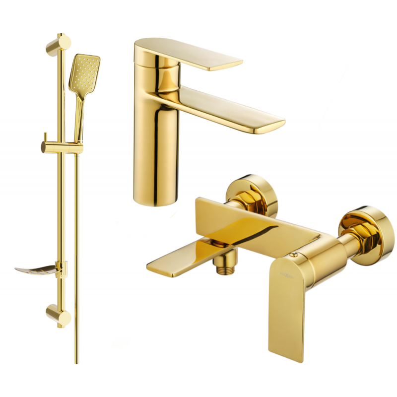Mexen Zero DF62 conjunto de baño, dorado - 71103DF62-50