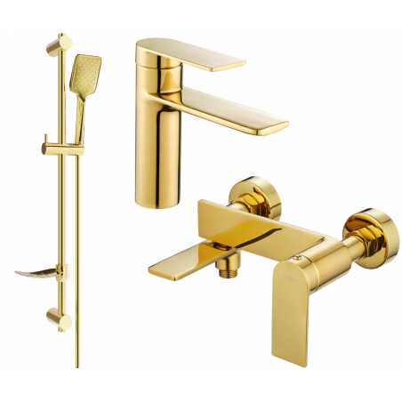 Mexen Zero DF62 ensemble pour baignoire, doré - 71103DF62-50
