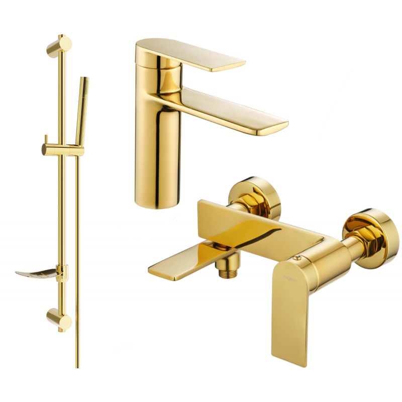 Mexen Zero DF70 badkarsset, guld - 71103DF70-50