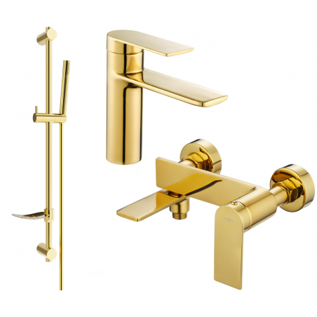 Mexen Zero DF70 conjunto de bañera, dorado - 71103DF70-50