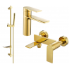 Mexen Zero DF70 bath set, gold - 71103DF70-50
