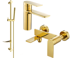 Mexen Zero DF70 Badewannen-Set, Gold - 71103DF70-50
