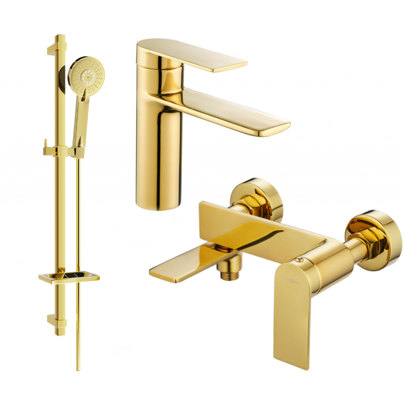 Mexen Zero Kit de bain DQ40, doré - 71103DQ40-50