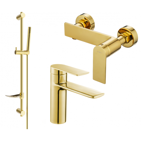 Mexen Zero DF70 Duschset, gëllen - 71104DF70-50